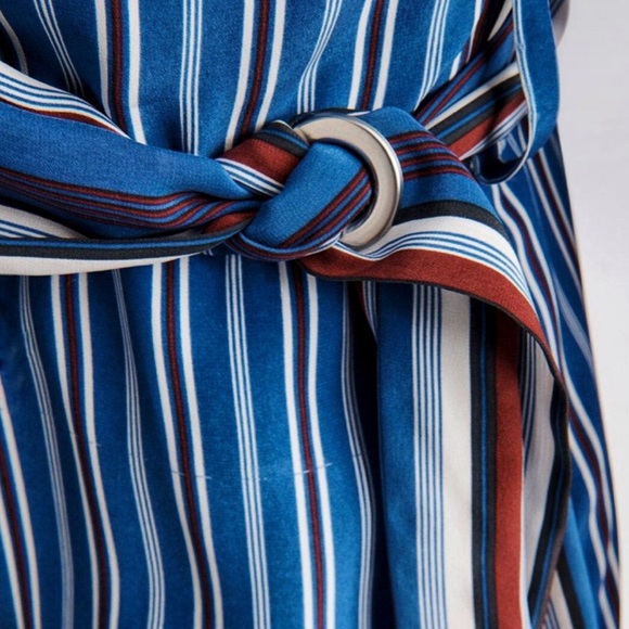 Rag & Bone Felix Striped Silk Jumpsuit Size 6 - Picture 3 of 6